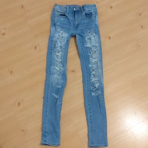 Hi-Rise Ripped Jegging American Eagle Outfitters
